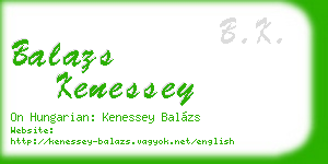 balazs kenessey business card