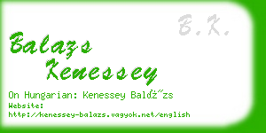 balazs kenessey business card